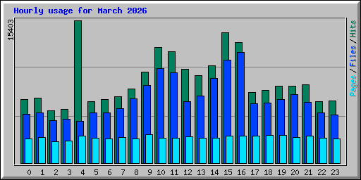 Hourly usage for March 2026